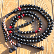 Antique necklace islamic 8 mm 100 beads Black Coral Prayer beads coral يسر مكاوي - £217.62 GBP