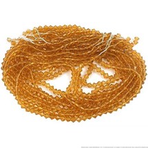 Topaz Faceted Bicone Chinese Crystal Bead 4mm 13&quot; Strand - £5.95 GBP