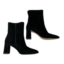 Rouge Helium calf boots 10 womens black block high heels pointed toe  - £15.79 GBP