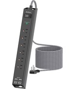 Surge Protector Power Strip 15 Ft Cord, Ultra Thin Flat Extension Cord W... - €32,38 EUR