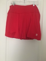 K. Swiss Women&#39;s Plus Red Pleated Skort Skirt Attached Under Shorts Size... - £28.16 GBP