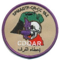 Marine Corps VMM-364 Purple Fox Deployment Cdqar Hook &amp; Loop Embroidered Patch - £27.90 GBP