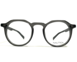 Nautica Eyeglasses Frames N8151 015 Clear Polished Gray Hexagon 47-21-140 - $111.98