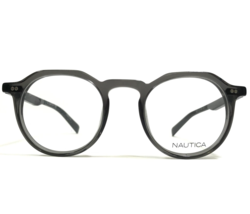 Nautica Eyeglasses Frames N8151 015 Clear Polished Gray Hexagon 47-21-140 - £87.46 GBP
