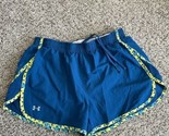 Underarmour Heat Gear Loose Blue Running Short Women&#39;s Size Medium - $9.49