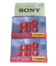 Sony P6-120HMPD1 Video Cassette Two Pack Factory Sealed 120 Video HMP Hi8 - £17.61 GBP