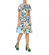 $1,900 New R2018 Oscar De La Renta Stunning Floral White Multi Runway Dress 10 - £958.42 GBP