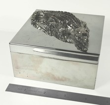 Hans Turnwald Signature Collection Crocodile 5&quot; Silver Plated Trinket Box - £110.99 GBP