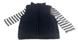 Tommy Bahama Boy&#39;s Puffer Vest Toddler Size 12M Navy Blue Zip Up w/ Bahama Shirt - $22.80