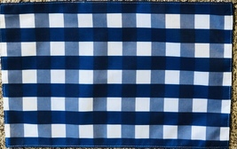 Blue White Gingham Check Plaid 11&quot;x17&quot; Placemat Set of 4 New With Tags - £14.76 GBP