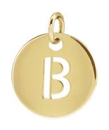 Unisex 14K Yellow Gold Initial B Disc Pendant - $284.00
