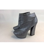 DV by Dolce Vita Silver Platforms Boots Heels Booties 9.5 Dance Zoolande... - £18.52 GBP