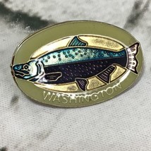 Washington With Fish Enamel Vintage Collectible Lapel Pin Hat Pin - £7.77 GBP