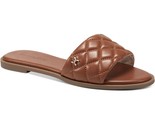 Charter Club Women Quilted Slide Sandals Saffiee Size US 8.5M Cognac Brown - £26.17 GBP