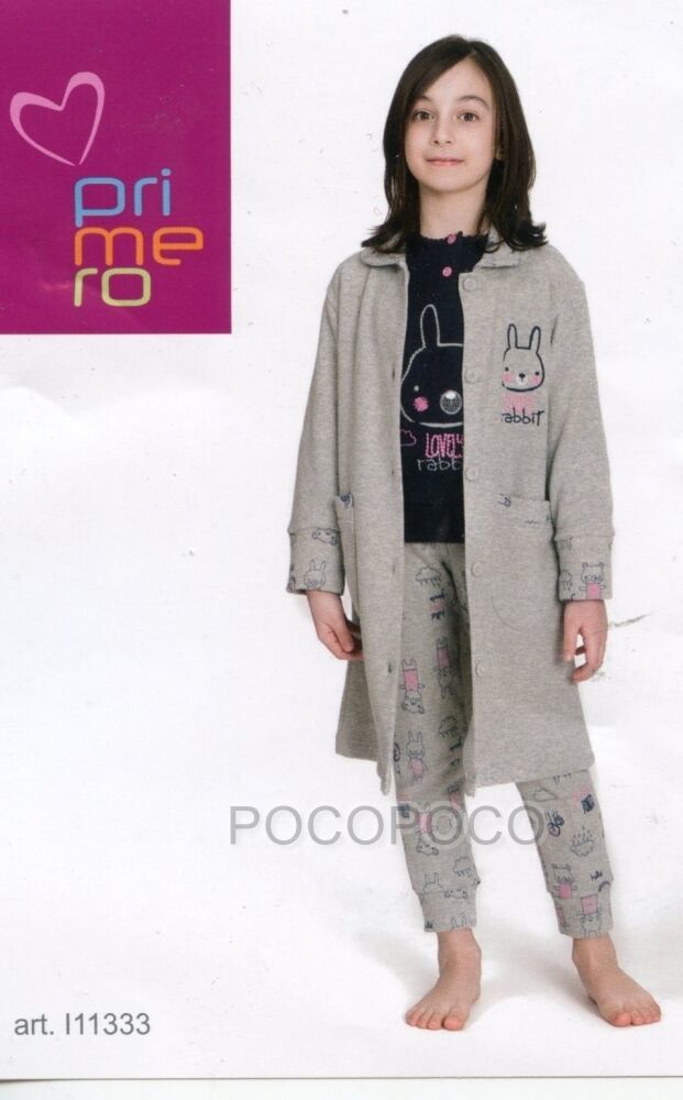 Robe de Chambre Bébé Fille Manches Longues Point Milan Primero Art. I11333 - $23.96