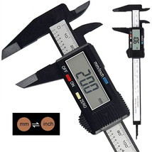 Electronic Digital Caliper Carbon Fiber LCD Screen Measuring Tool Househ... - £7.02 GBP+