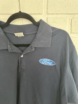 Vintage Ford Polo Shirt Dark Blue With Ford Logo  - £18.51 GBP