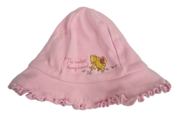 DISNEY CLASSIC POOH BABY BUCKET HAT NEWBORN PINk 0-3-6-9 - $12.86