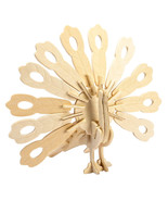 Peacock 3D Wooden Puzzle DIY 3 Dimensional Wood Build It Yourself Bird - £5.44 GBP