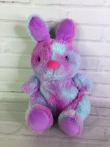 Animal Adventure Personal Creations Bunny Rabbit Stuffed Plush Colorful Tie Dye - £27.30 GBP