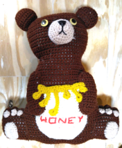 Honey Bear! Brown - Amigurumi Style - Plush Crochet / Heavy Yarn Stuff Handmade - £20.88 GBP