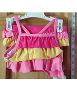 Wonder Kids Baby Clothes 12M Pink Yellow Ruffle Bikini Swimsuit Infant S... - £9.21 GBP