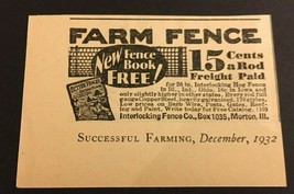 1932 Vintage Interlocking Fence Co. Newspaper / Magazine Ad - Morton Buildings - £10.98 GBP