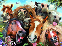 Framed Canvas Art Print Horse Horses Horsing Around Funny Animals Farm - £31.18 GBP+