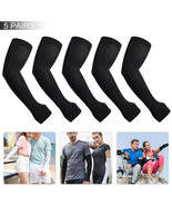 5 Pairs Plus Size Arm Sleeves For Men Women Uv Sun Protection Sleeves St... - £29.89 GBP