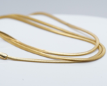 Fine Estate Snake Chain Necklace 18&quot; Fine 10K Yellow Gold 1.5 MM Wide Italy - £231.18 GBP