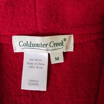 Coldwater Creek RN#98516 Women's Red Front Button 100% Wool Sleeveless Vest Sz M image 3