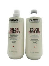 Goldwell Color Extra Rich Brilliance Shampoo &amp; Conditioner/Coarse Hair 33.8 oz - £41.66 GBP