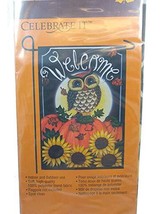 Celebrate It Fall/Autumn / Thanksgiving Owl Welcome Garden Flag with Pumpkins &amp;  - £10.31 GBP