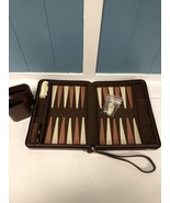 Vtg Travel Backgammon Game Complete by Skor Mor Zippered Case Wristlet T... - £13.32 GBP