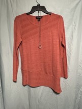 I.N. Studio Petite Women’s Size PM Orange Top Plus Necklace - $24.75