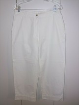 L.L. B EAN Ladies White Cropped PANTS-12 R-100% COTTON-NWOT-SUPER SOFT/COMFY-NICE - £11.00 GBP