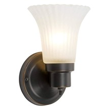 Design House 505115 Village 1-Light Indoor Dimmable Wall Sconce Frosted Flute Gl - $36.99