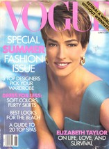 1991 Vogue Tatjana Patitz Cindy Crawford Elizabeth Taylor William Baldwin 1990s - £86.19 GBP