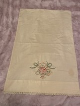 vintage embroidered pillowcase - £7.59 GBP