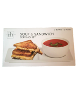 Soup &amp; Sandwich Serving Set Inspired Home - £18.56 GBP