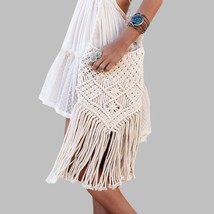 Ndbag knitted rattan summer beach bag tassel bohe bolsos feminine crochet fringed women thumb200
