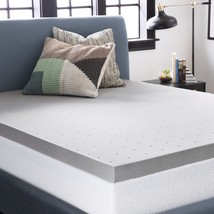 Lucid 3 Inch Mattress Topper QUeen – Memory Foam – Bamboo Charcoal Infusion – - £82.61 GBP