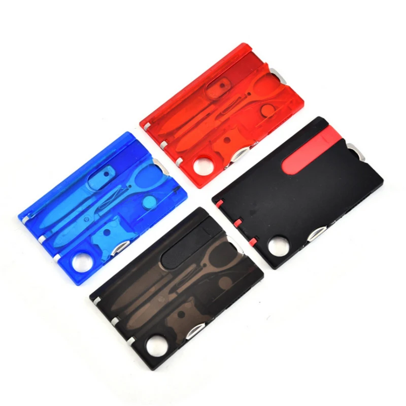 12 In 1 Pocket Credit Card Portable Multi Tools Outdoor Survival Camping - £10.20 GBP