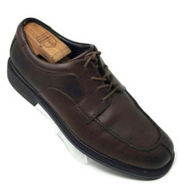 Rockport Brown Leather Lace Up Split Apron Toe Casual Oxfords Shoes Mens 10 M - £23.09 GBP