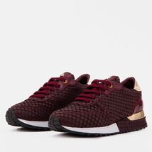 The Scarlet Burgundy Leather Women Sneaker image 3