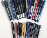 Large Lot Brush Pens Calligraphy Tombow Pentel Touch Kuretake Sailor Pig... - $39.59