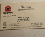 Vintage Red Carpet Realty Business Card Ephemera Tucson Arizona BC10 - $3.95