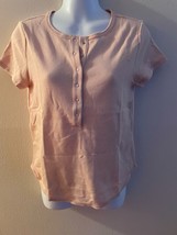 Women&#39;s Old Navy Fitted, Short Sleeve Henley Shirts Size  M  XL NWT - £12.71 GBP