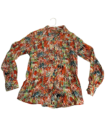 Wrangler Women&#39;s Long Slv M Pearl Snap Button Up Shirt Multicolor Chevro... - $609.02 MXN