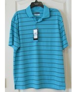 PGA TOUR Motionflux Short Sleeve Polo Bright Blue Men&#39;s Sz L NWT MSRP$55 - $21.36